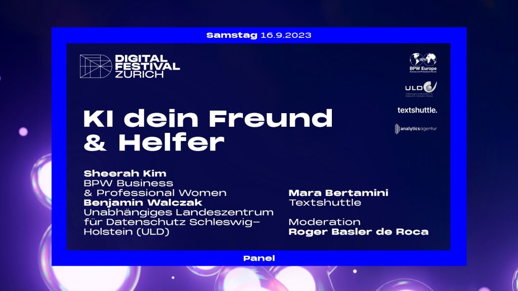 Ankündigung und Gäste des Panels KI dein Freund & Helfer am Digital Festival 2023